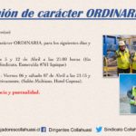 Citación a Reunion de Carácter Ordinaria