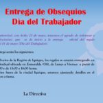 Entrega de Regalos por concepto dia del trabajador (Dias del Trabajador)