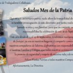 Saludos del Directorio por este nuevo aniversario Patrio