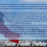 Sindicato de Trabajadores Collahuasi envía saludo de Fiestas Patrias